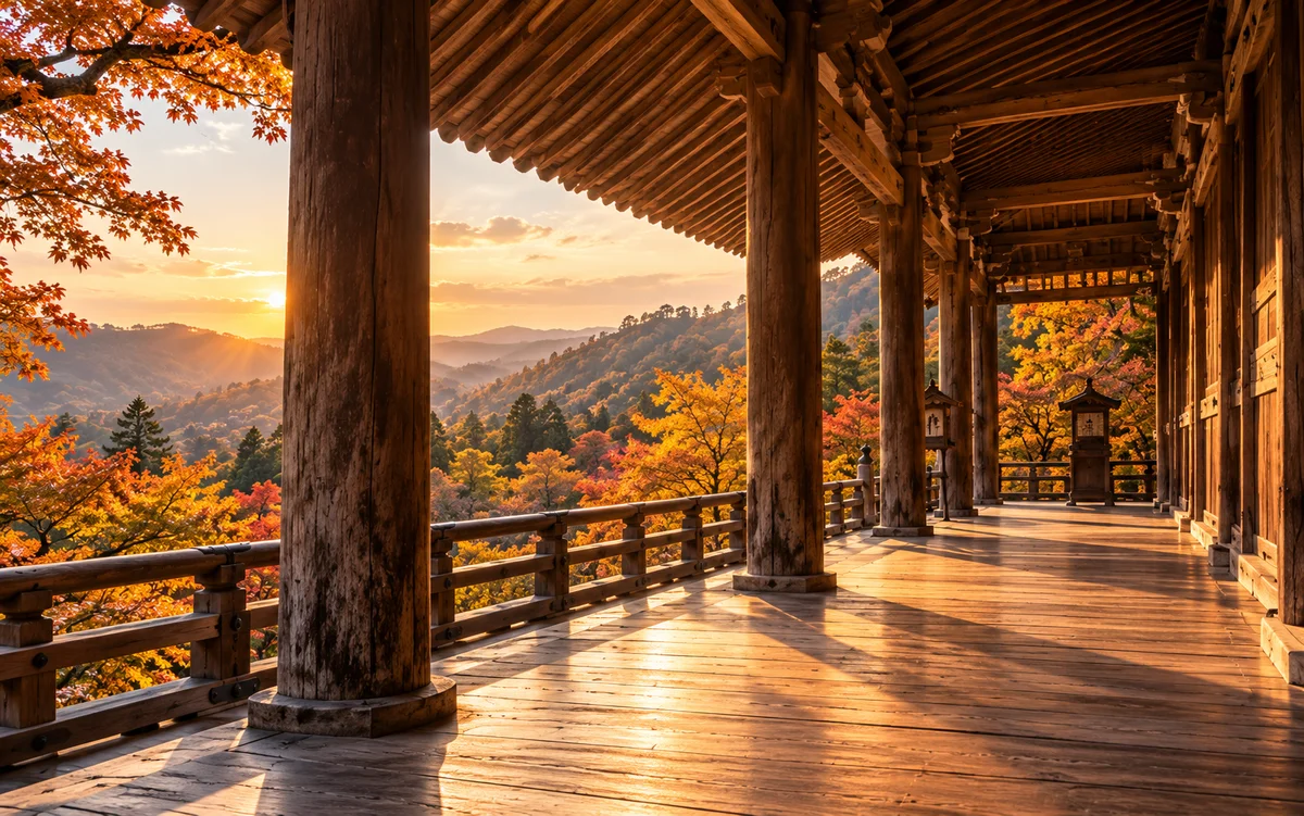 A temple terrace — illustrative image
